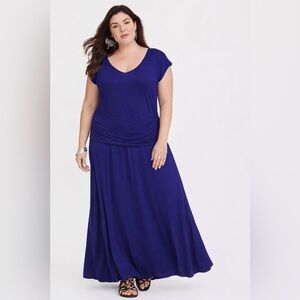 Torrid 5X Maxi Jersey Shirred Dress